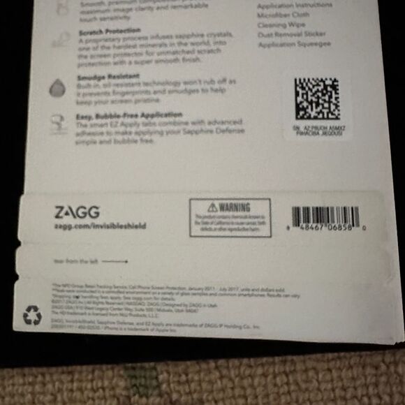 Invisible Shield Sapphire Defense Hybrid glass iPhone X NIB - Picture 5 of 5